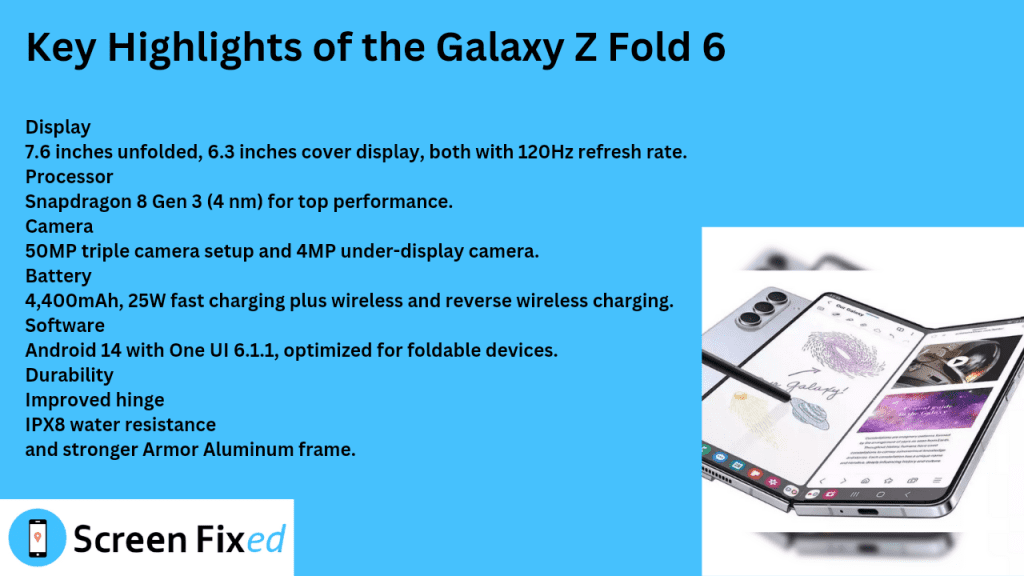 Key Highlights of the Galaxy Z Fold 6